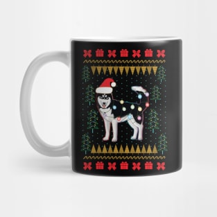 Husky Ugly Sweater Christmas Lights Mug